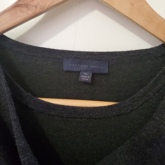 Marino Wool Sweater, Two Tone, Lightweight Knit - Picture 3 of 6